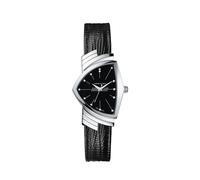 Hamilton H24411732 Ventura Reloj de Acero Inoxidable con Correa de Piel Negra para Hombre