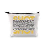 Hamilton Inspired Gift Broadway - Bolsa de maquillaje musical para teatro musical, regalo para los amantes de la música de Hamilton, Bolsa de chupito EU, Bolsa de cosméticos con impresión