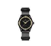 Hamilton Jazzmaster - Reloj automático para hombre, caja de acero inoxidable de 36 mm, fabricado en Suiza, esfera negra, reloj de pulsera analógico para hombre, resistente al agua hasta 50 m, cristal