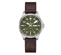 Hamilton Khaki Aviation - Reloj automático para hombre, caja de acero inoxidable de 42 mm, fabricado en Suiza, esfera verde, reloj de pulsera analógico para hombre, resistente al agua hasta 100 m