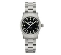 Hamilton Khaki Field - Reloj de cuarzo para hombre, caja de acero inoxidable de 33 mm, fabricado en Suiza, esfera negra, reloj de pulsera analógico para hombre, resistente al agua hasta 50 m, cristal