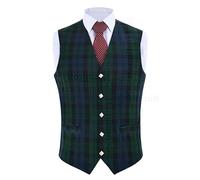 Hamilton Kilts Chaleco de tartán con botones de cardo, chaleco tradicional escocés de las tierras altas, vestido de fiesta, boda, reloj negro, 52