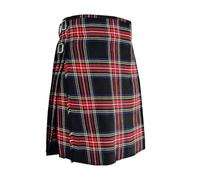 Hamilton Kilts - Kilt de tartán Black Stewart, Vestido Tradicional escocés de tartán de Las Tierras Altas, Atuendo para Boda y Fiesta, W38