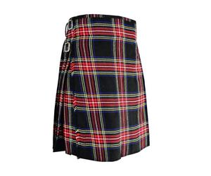 Hamilton Kilts - Kilt de tartán Black Stewart, Vestido Tradicional escocés de tartán de Las Tierras Altas, Atuendo para Boda y Fiesta, W38
