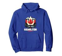 Hamilton Ontario Canadá Bandera Canadiense Hamilton Vacaciones Sudadera con Capucha, Unisex para Adultos, Azul Real, L
