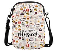 Hamilton - Regalo musical de Broadway, regalo musical con cremallera, bolsa de maquillaje para fanáticos de Hamilton, De Hamilton Cr Eu, Bolsa de cosméticos con impresión
