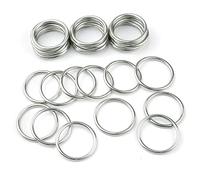 Hamineler 30 anillos redondos soldados de acero inoxidable 304 soldados para cinturón de camping, correas de perro, accesorios de equipaje (3 mm x 30 mm ID)