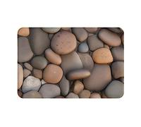 HAMISBEL Tapete Pebbles in The Beach de 16 x 24 pulgadas, adecuado para baño, cocina, dormitorio, decoración del hogar, fácil de limpiar.