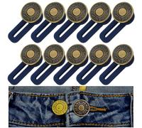 HAMKU 10 piezas Estensioni Elastiche Perdi Bottone, botones ajustables para pantalones, botones vaqueros removibles, para vaqueros, falda, pantalones, extensiones para vida de mujer