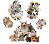 HAMKU 100 piezas pegatinas gatos pegatinas de gatos cute stickers calcomanías divertidas para gatos impermeables para amantes de los gatos botellas de agua álbumes de recortes teléfono