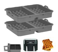 HAMKU 2 Moldes De Silicona Para Gofres,Molde Para Galletas,Molde Para Tartas Compatible Con Ninja Af300Eu,Af400Eu,Af451Eu,Sl400Eu y Af500De Freidora De Aire Caliente,Accesorios Para Gofres