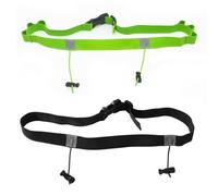 HAMKU 2 PCS riñonera running porta dorsal Cinturón de carrera Cinturón para Número de Competición de Triatlón para llevar tus geles