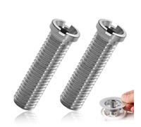 HAMKU 2 Piezas Tornillo Hueco Para Válvula De Desagüe Tornillo De Enchufe De Colador De Cesta De Eregadero De Cocina De Acero Inoxidable Tornillo Hueco M12 × 45MM Universalmente Para Drenajes