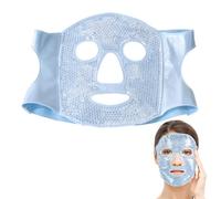 HAMKU Antifaz gel frio, Antifaz de Gel Frío y Mascara para Ojos, Tecnología de Gel Facial de Medi Grade, Set para Cuidado Mujer y Hombre, Máscara de hielo (Azul)
