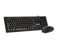 Hamlet Kit teclado+ratón Serie 200 Business – teclado perfil bajo silencioso, ratón 1.000 dpi Negro