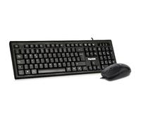 Hamlet Kit teclado+ratón Serie 200 Business – teclado perfil bajo silencioso, ratón 1.000 dpi Negro
