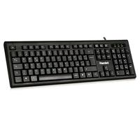 Hamlet Serie 200 Business TASTIERA USB ESTESA con TASTIERINO NUMERICO TASTI SILENZIOSI A Basso PROFILO CAVO 1.8 MT Layout Italiano Black Marca