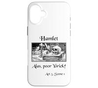 Hamlet Shakespeare Play Hamlet Cita, Alas Pobre Yorick! Carcasa para iPhone 16 Plus