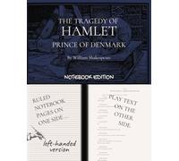 HAMLET (The Tragedy of Hamlet, Prince of Denmark): Notebook Edition with full play plus lined notebook pages for student, stage and classroom use (LEFT-hand version)