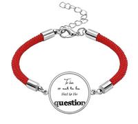 Hamlet to be or not to be Lucky - Pulsera de cuerda roja hecha a mano