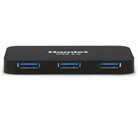 Hamlet XHUB430BK Hub USB 3.0 4 porte 5GBbs con cavo USB 3.0, HAMLET Net (Hamlet)