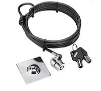 Hamlet XNBTLOCK20K Cable de Seguridad de Acero con Llave y Placa Adhesiva 3M para Tablet PC, Monitor y MacBook