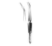 Hammacher Pinzas de soldadura, curvadas, cruzadas, 160 mm de longitud