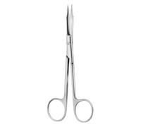Hammacher Tijeras de gingivectomía de acero inoxidable, Goldman Fox, rectas, dentadas, puntiagudas, 130 mm de longitud
