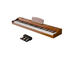 Hammer-action Keyboards Digital Piano 88 Key Weighted Keyboard Piano Built-in Speakers Full Size Electric Piano For Beginner Adults With Triple Pedal And MIDI Connecting(Brown)