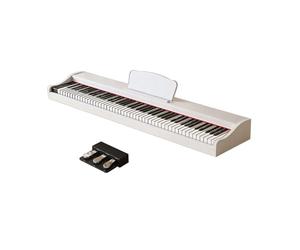 Hammer-action Keyboards Digital Piano 88 Key Weighted Keyboard Piano Built-in Speakers Full Size Electric Piano For Beginner Adults With Triple Pedal And MIDI Connecting(White)