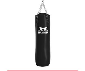 Hammer Boxsack Kunstleder Black Kick - Saco Pesados de Boxeo (Cuero), Color Negro, Talla única