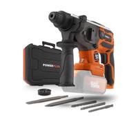 Hammer de Broma inalmbrica 40V 5J SDS -Plus sin escobillas + 5 Accesorios - Dual Power PowDP15680 - Entregado sin batera o Cargador
