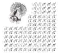 Hammer Drive Rivets - Aluminium Core Rivets with Round Head | Screw Round Head Rivet | Pull Ring Rivet Fasteners, Screw Rivet Studs for Leather Craft, Belts, Handbags, Purses, Shoes, Projects