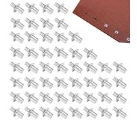 Hammer Drive Rivets - Aluminium Core Rivets with Round Head | Screw Round Head Rivet | Pull Ring Rivet Fasteners, Screw Rivet Studs for Leather Craft, Belts, Handbags, Purses, Shoes, Projects