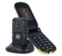 Hammer H Bow IP68 2.4" y 1.44" Dos Pantallas, teléfono de Cubierta al Aire Libre con estación de Carga, 1200mAh, teléfono Celular Plegable, Resistente al Agua, Resistente al Polvo, Dual SIM - Negro