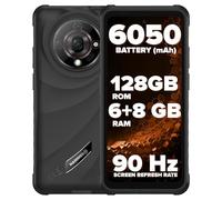 Hammer H Iron 6 Rugged Smartphone sin SIM, 6 GB de RAM, 128 GB de almacenamiento, MediaTek Helio G81 Octa-Core, batería de 6050 mAh, cámara de 48 MP con visión nocturna, pantalla de 6.6 pulgadas y 90