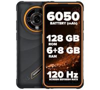 Telefono movil smartphone rugerizado hammer iron 6 5g - 6gb - 128gb - 6.56 pulgadas - negro - naranja