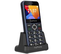 Hammer H myPhone Halo 3 Azul, teléfono clásico, teléfono para Mayores, Base de Carga, Botón SOS, Llaves Grandes, Gran Pantalla de 2,3 Pulgadas, contactos fotográficos, 1000 mAh