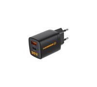 Hammer HAMMER RapidCharge Duo 30W Cargador dual universal con puerto USB-A y USB-C y 30W de potencia que garantiza una carga rápida y eficiente de tus