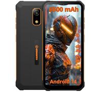 Telefono movil smartphone rugerizado hammer iron va 6.56pulgadas 4+64gb negro naranja