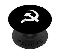 Hammer Sickle Minimalista Gráfico Comunismo Socialismo PopSockets PopGrip Adhesivo