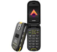 Hammer Teléfono con tapa resistente Doble pantalla Batería SOS,