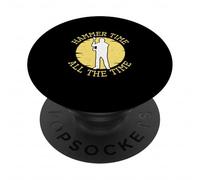 Hammer Time All The Time: Divertido capataz del Gerente de construcción PopSockets PopGrip Adhesivo