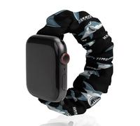 Hammer Time Hammerhead Shark Scrunchie - Correa de repuesto elástica suave compatible con Apple Watch, 42mm/44mm, Acero inoxidable, No es una piedra preciosa