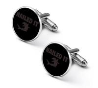 Hammerhead Shark Nailed It - Gemelos de moda para hombre, juego de gemelos clásicos para camisas de boda, negocios, 2.0cm, Metal, No es una piedra preciosa