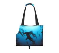 Hammerhead Sharks - Bolsa de hombro para mascotas con estampado de tiburones de cabeza de martillo de 26 x 34 cm, ligera, transpirable, bolsa de viaje para mascotas de fin de semana