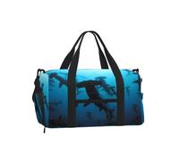 Hammerhead Sharks - Maleta deportiva unisex con estampado de tiburones para viajes, fin de semana y actividades al aire libre