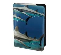 Hammerhead Sharks - Soporte para pasaporte con impresión de tiburones, artículos esenciales de viaje, cartera antirrobo para tarjetas y pasaportes, tamaño para adaptarse a todos los pasaportes
