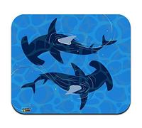 Hammerhead Sharks Swimming in The Ocean - Alfombrilla de ratón fina de perfil bajo