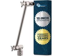 HammerHead Showers ALL METAL 12 Inch Long Adjustable Shower Arm Feat Shark Teeth The Strongest Locking Joints of Any Shower